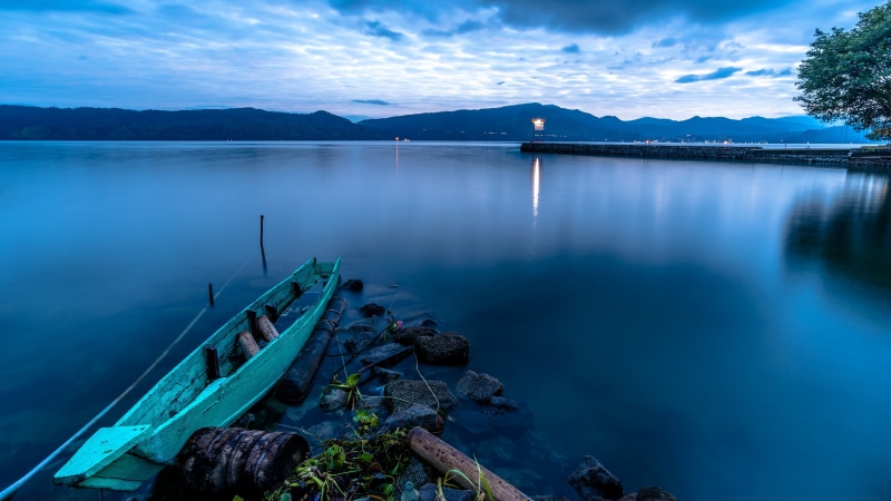 loch, lake toba, lake district, danau toba, boat, cloud, indonesia, toba lake, calm, sumatra, sky, shipwreck, boat wreck, lake, water, sea, toba, wreck