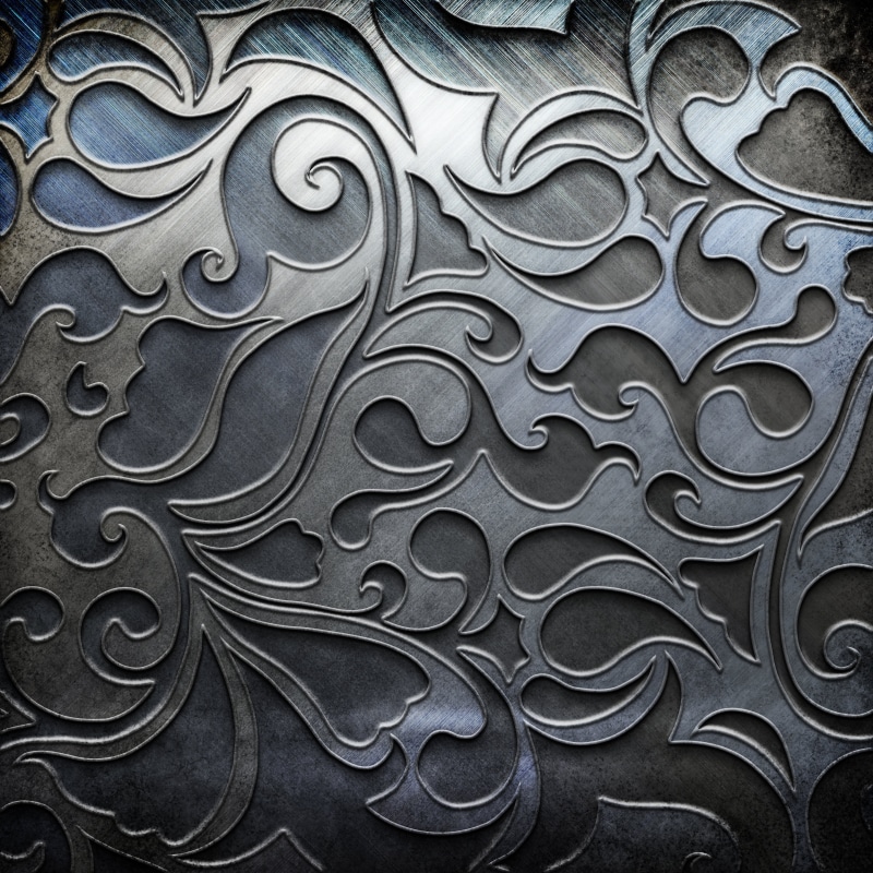 carving - craft product, craft, floral pattern, day, ornate, design, full frame, metallic, art and craft, repetition, textured, indoors, metal