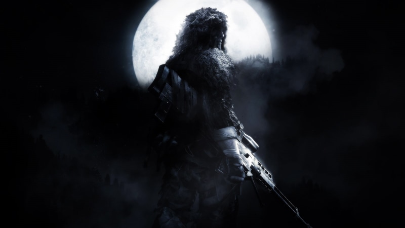hd, warrior, sniper, ghost, video games, moon, 720P, rifle