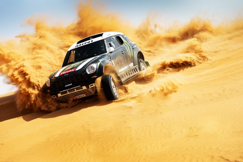 Mini Cooper, racing, desert, sand, vehicle, 1080P, Rally, race cars, car