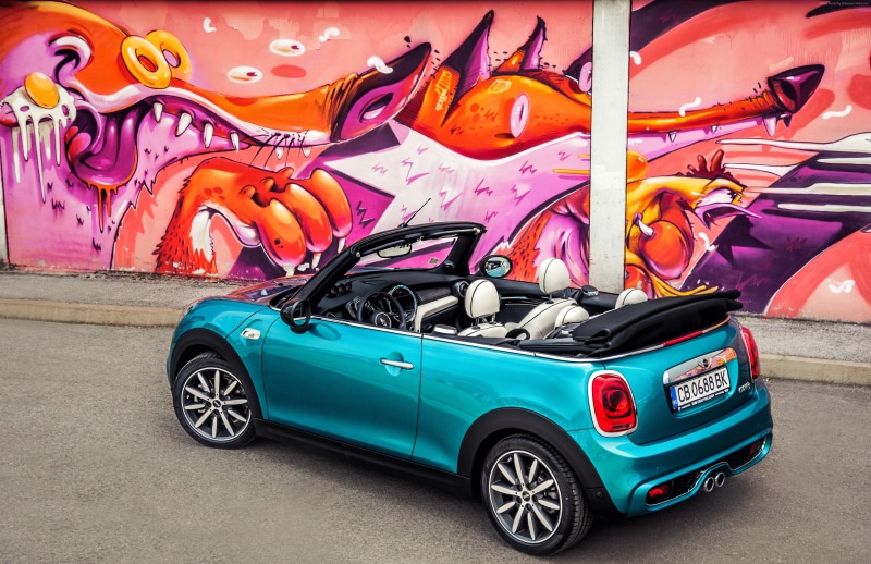 mini, Mini cooper s cabrio, 4K, blue