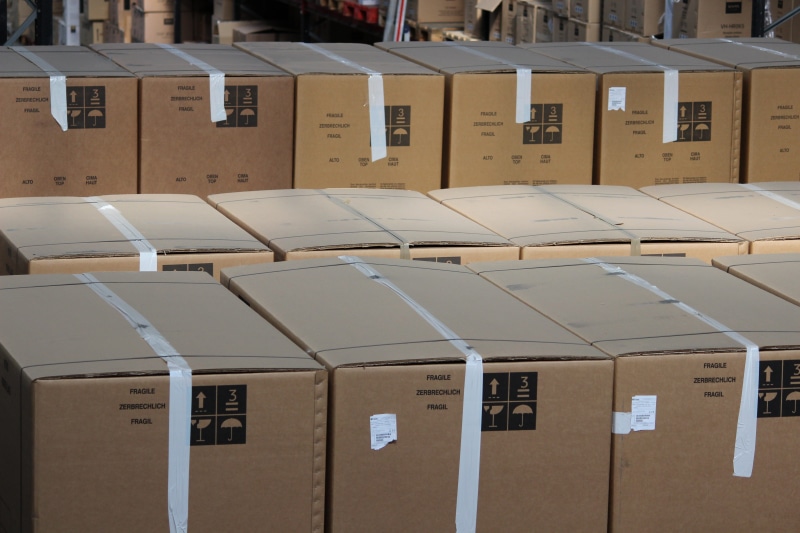 arrangement, indoors, industry, cargo Container, 5K, seat, delivering, close up, business, built structure, package, no people, cardboard Box, large group of objects