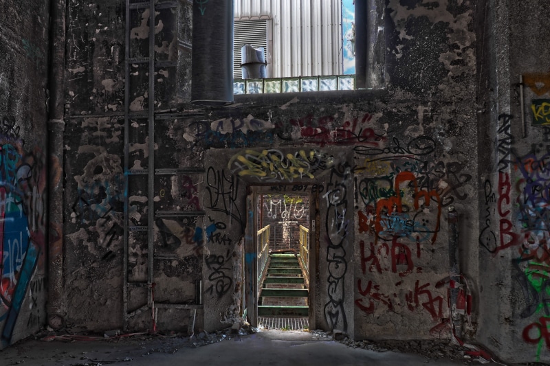 abandoned, lapsed, the past, old, wall - building feature, broken, old factory, hall, direction, dilapidated, industrial building, history, lost places