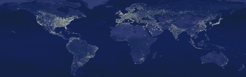 globes, x, planets, world, maps, earth, 4K, space, art, Light, map, hd, pollution, night