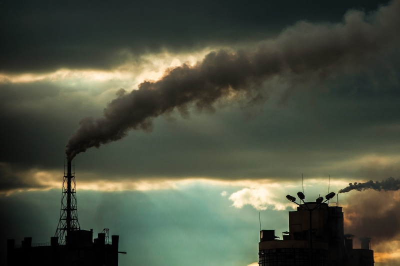 industrial district, smoke - physical structure, cityscape, factory, pollution, clouds, fumes, silhouette, black, cloud - sky, architecture, building, storm