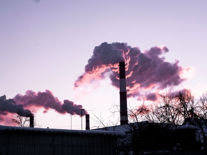 outdoors, chimney, nature, fumes, chimneys, industry, sky, pollution, built structure, architecture, smoke - physical structure, air pollution, tree, environmental issues