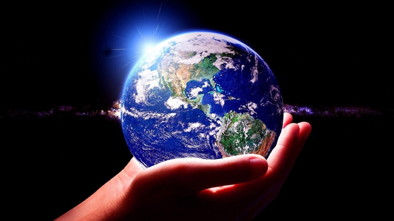 black background, outdoors, nature, responsibility, environment, 1080P, finger, sky, planet earth, human hand, environmental issues, world, people, planet - space