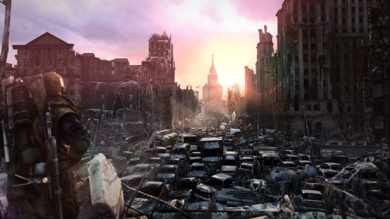 video games, sunlight, 1080P, city, buildings, metro, illustration, apocalypse, ruined, hd, gray