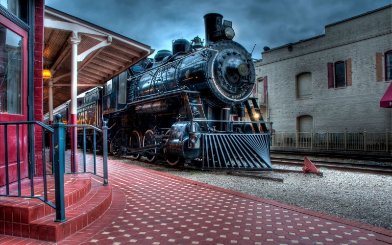 train, rail transportation, nature, steam train, black, railroad track, built structure, steam locomotive, transportation, train - vehicle, track, architecture