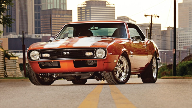 coupe, classic, camaro, ss, 720P, chevrolet, car, cars, hd, orange