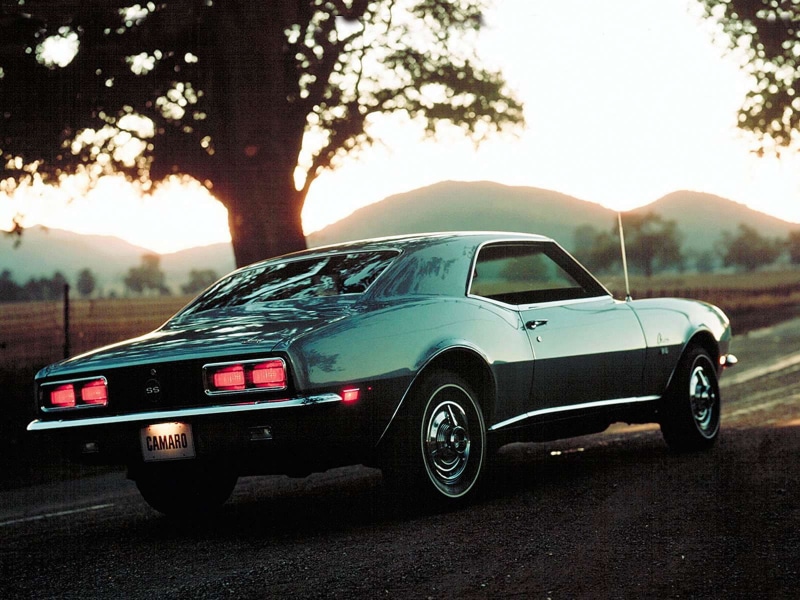 720P, ss, car, cars, camaro, 1969 camaro ss, trees, black, mountain, muscle