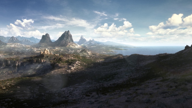 tranquility, 4K, landscape, aerial, daytime, travel destinations, cloud - sky, mountain range, land, The Elder Scrolls VI, environment, photography, water