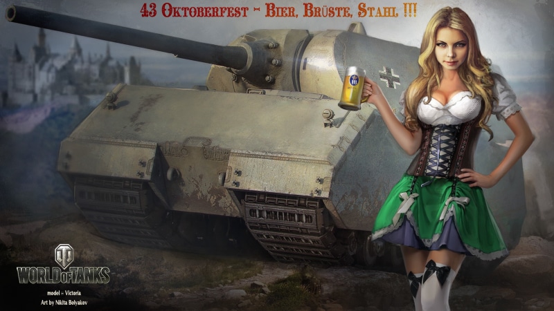 beauty, gun, tanks, real people, Wargaming.Net, game, girl, weapon, fashion, transportation, armed Forces, Maus, world, clothing, mode of transportation