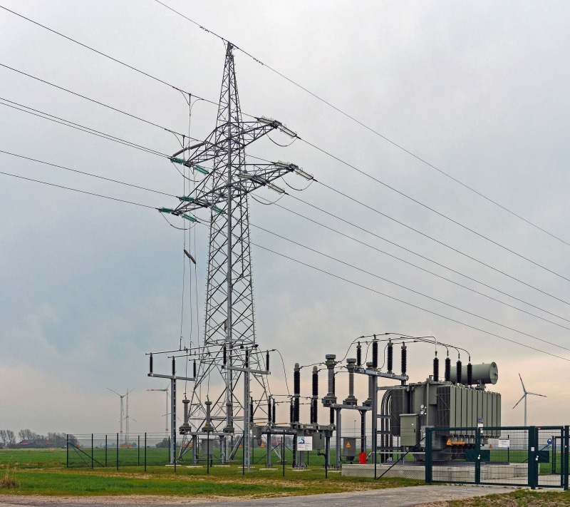 technology, grid feed, complexity, fuel and power generation, power supply, low angle view, no people, coastal region, farm, nature, current, High Voltage