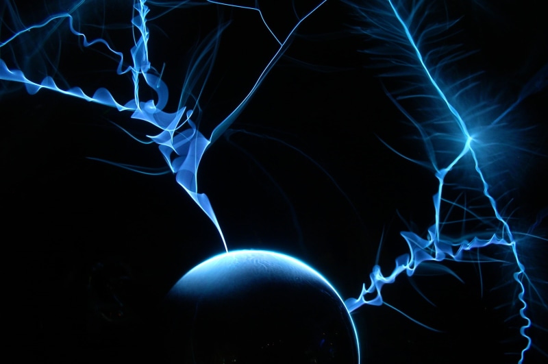 abstract, electricity, glowing, technology, night, space, energy, current, complexity, pattern, light, motion, d, arc, curve, high voltage, electric, sphere