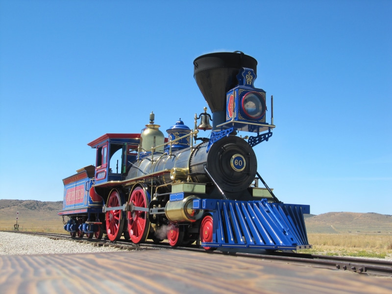 historic, steel, blue, nature, copy space, sky, telephone pole, railroad, train tracks, engine, transportation, industry, machinery, day, coal, land vehicle
