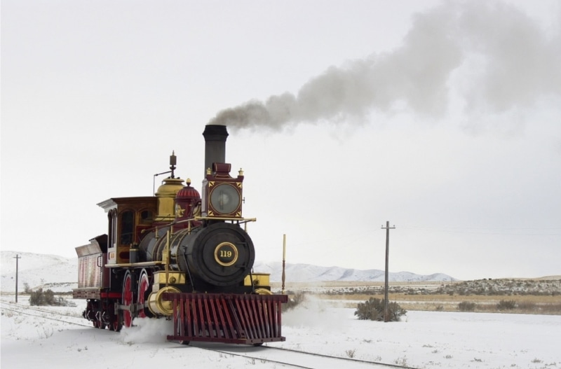 1080P, winter, steam locomotive, environment, cold temperature, engine, ecosystem, railroad, snow, retro, factory, mode of transportation, day, industry