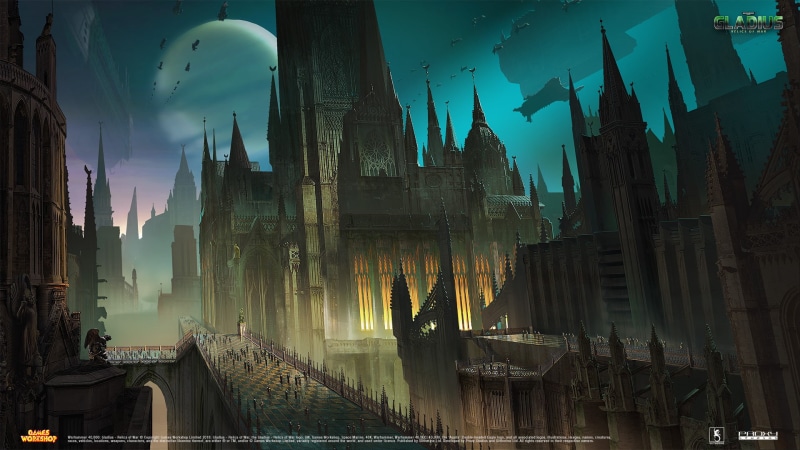 no people, Warhammer 40,000, religion, spirituality, city, travel, travel destinations, architecture, belief, building exterior, place of worship, 1080P