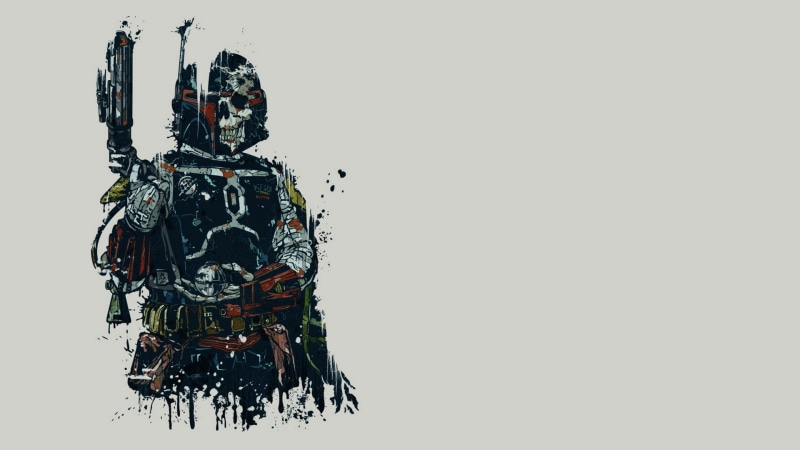 1080P, fett, hd, drawing, star, digital/artwork, boba, wars