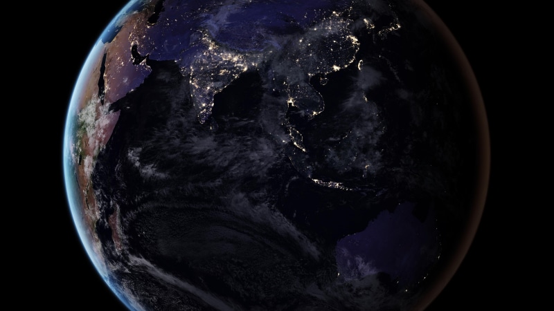 world, city lights, blue marble, nasa, black marble, earth, space photography, night, china, satellite imagery, human settlement, ocean, asia, planet, 4K