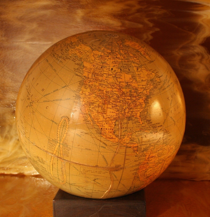 ocean, shape, meridian, planet - Space, asia, sphere, west, land, countries, canada, pacific, 720P, worldwide, usa, globe - Man Made Object, map, planet