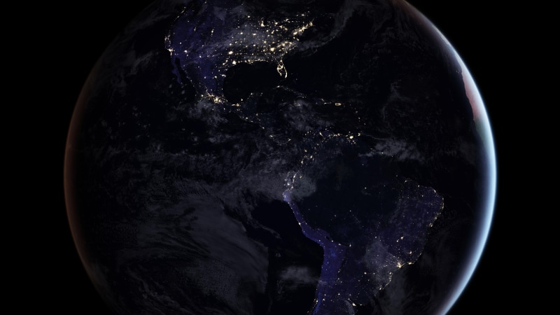 black marble, world, united states, 4K, caribbean, night lights, city lights, space photography, nasa, human settlement, south america, earth, america