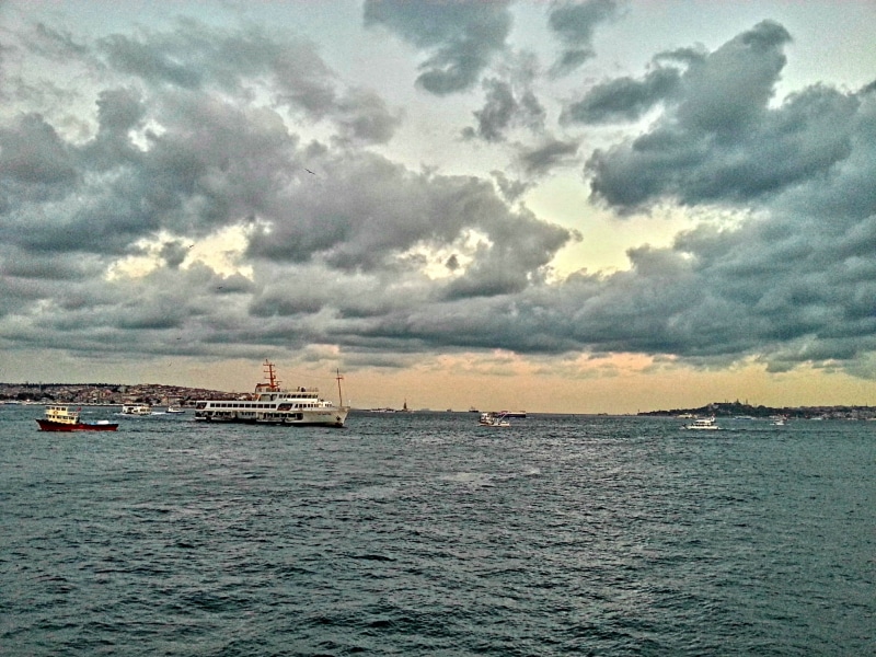 travel, sky, Turkey, Istanbul, 2K, ship, beauty in nature, tranquil scene, clouds, waterfront, scenics - nature, sailboat, sea, landscape, mode of transportation