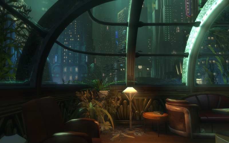 hd, wall, white, rapture, video games, buildings, 720P, bioshock, steel, decor