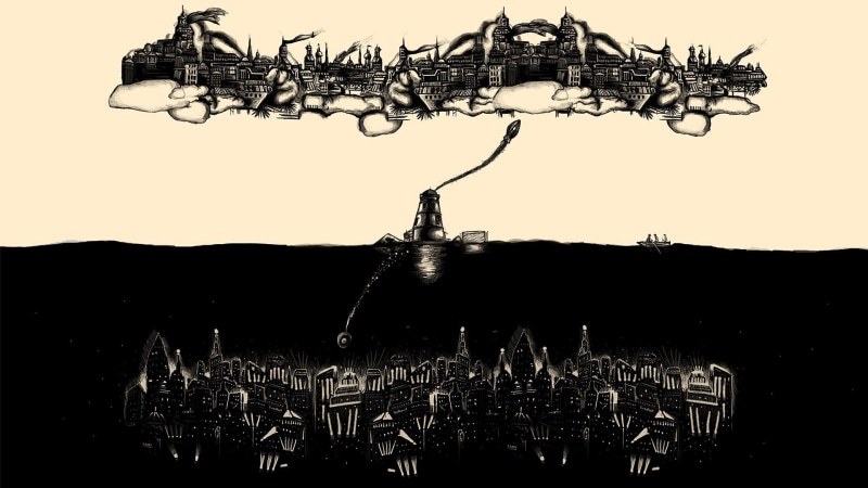 music, abstract, tree, town, architecture, BioShock Infinite, city, clear sky, famous Place, environment, BioShock, urban Scene, urban Skyline, 1080P