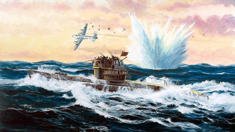 1080P, Navy, Submarine, Kriegsmarine, Type VII-C/41