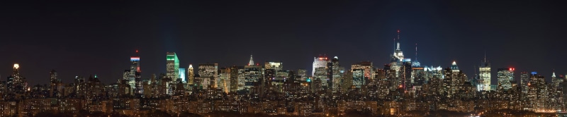 New York City, wide angle, Manhattan, city lights, 5K, cityscape, triple screen