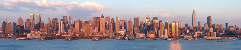 building, built structure, outdoors, urban skyline, water, panoramic, clouds, skyscraper, transportation, no people, metropolis, sky, New York City, stratus