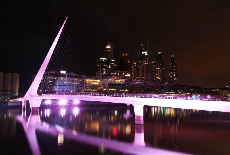 nature, built structure, water, modern, street, reflection, 4K, dark, puerto madero, skyscraper, office building exterior, purple, travel destinations