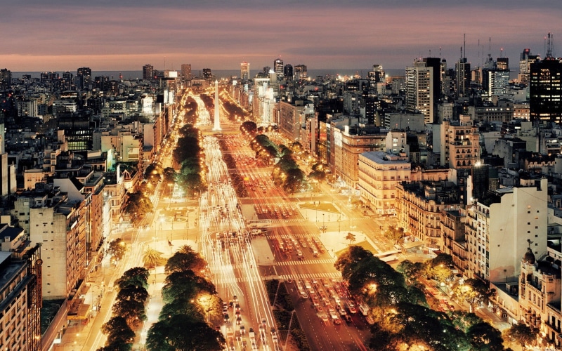built structure, building, modern, Obelisco de Buenos Aires, Buenos Aires, illuminated, architecture, black, transportation, night, crowded, building exterior