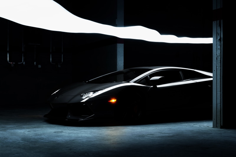 mystery, illuminated, black, mode of transportation, sports Car, window, light - natural phenomenon, built structure, land Vehicle, street, modern, luxury