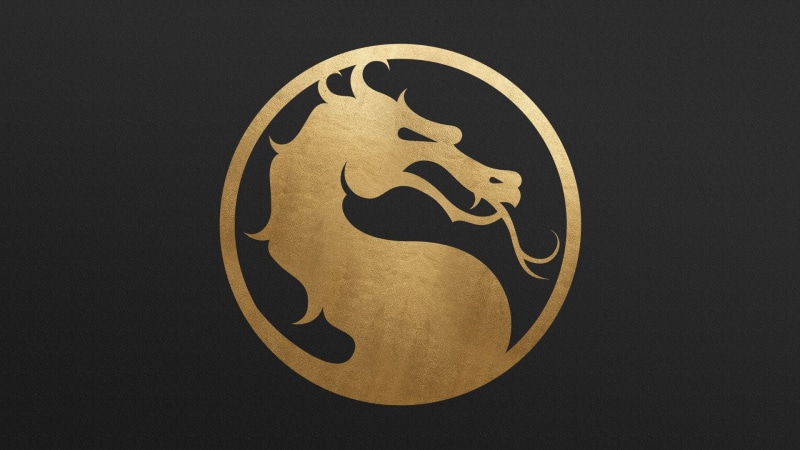 Mortal Kombat 11, 1080P, logo, dragon, gold, metall