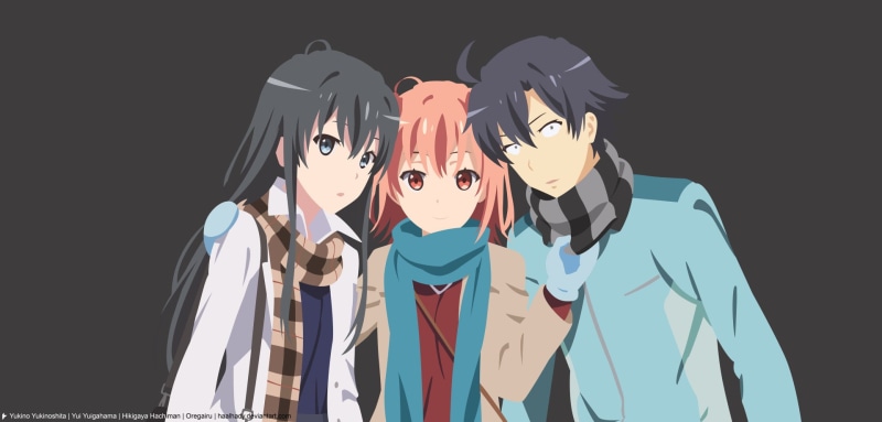 1080P, Yui Yuigahama, My Teen Romantic Comedy SNAFU, Anime, Yukino Yukinoshita, Hikigaya Hachiman
