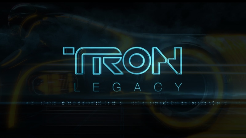capital letter, night, close-up, Tron, 1080P, number, blue, neon, western script, text, movies, glowing, no people, glass - material, Disney, reflection