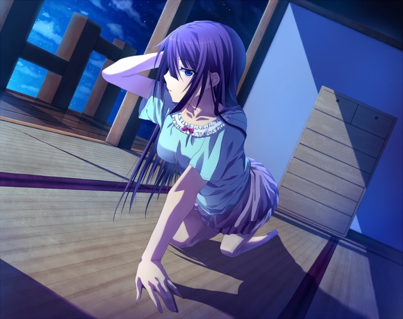 one person, Senjougahara Hitagi, anime, women, sunlight, Monogatari Series, anime girls, real people, shadow, full length, stage, casual clothing, day