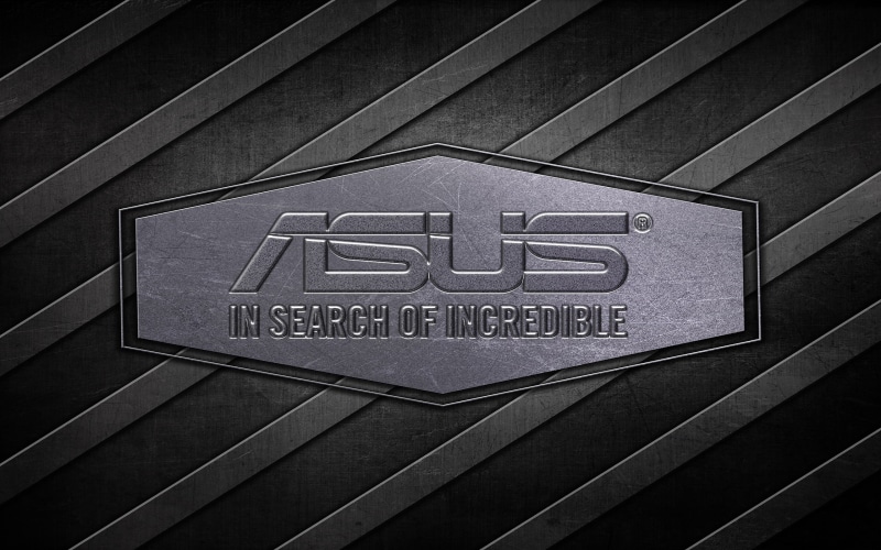 logo, digital art, steel, 2K, ASUS