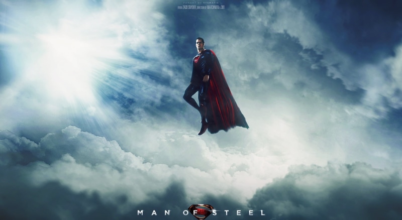 visuasys, mid-air, cloud - sky, wind, environment, people, 1080P, flag, red, sky, digital composite, nature, 2013, flying, superman, day, man