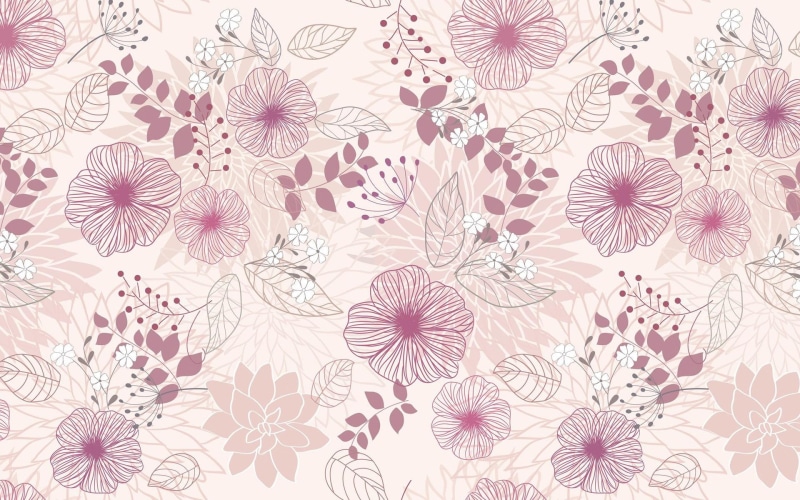 flowers, brown, beige, leaf, 1080P, abstract, 1920x1200, textile, floral, leaves, pattern