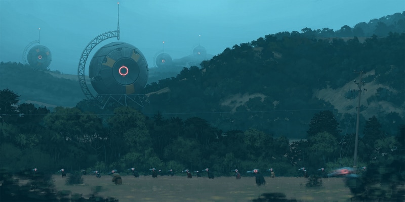 2K, artwork, Simon Stålenhag, science fiction, futuristic