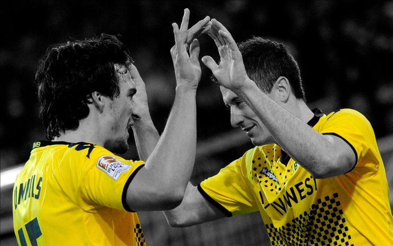 men, clothing, adult, yellow, two people, togetherness, competitive sport, young adult, 1080P, Borussia Dortmund, human arm, portrait, people, emotion