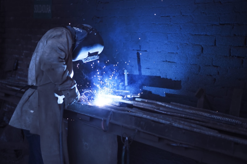 metal, worker, industry, occupation, factory, helmet, gray, motion, 4K, working, welding, skill, iron, steel, heat, real people, wearing, welder, protective workwear