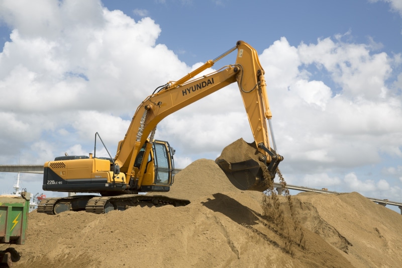 1080P, nature, construction site, bulldozer, backhoe, construction vehicle, quarry, power shovel, industry, sunlight, industrial equipment, mining, excavation