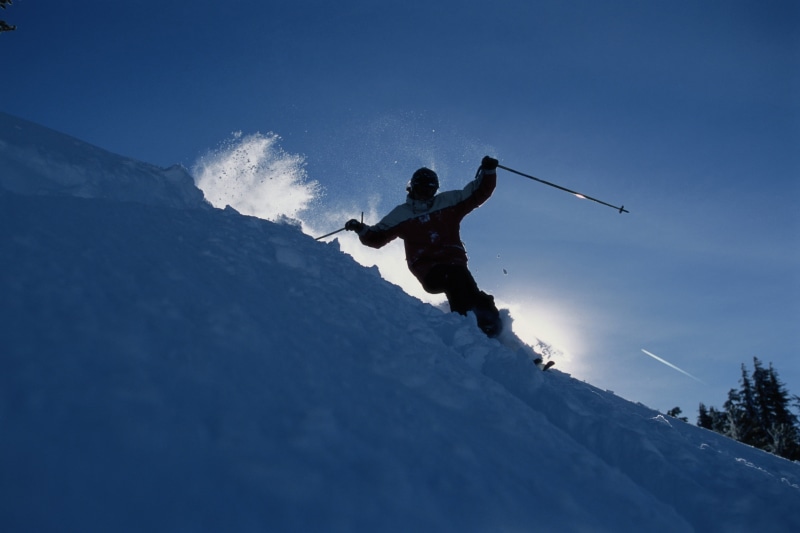 ski-wear, winter sport, low angle view, holiday, sky, nature, white, ski holiday, mountain, cold temperature, mountain range, vacations, coated, sport