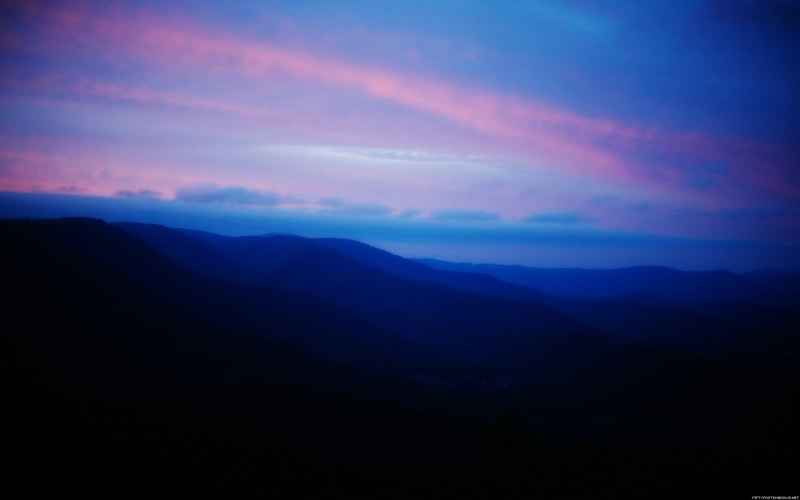 landscape, ridges, 1080P, blue, mountains