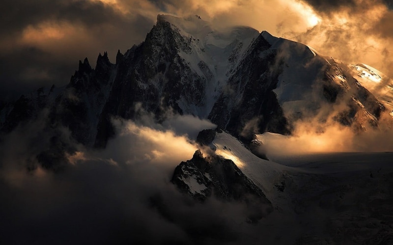 gold, scenics - nature, cloud - sky, snowcapped mountain, mountain peak, winter, land, cold temperature, Alps, wind, sky, mountain, beauty in nature, nature