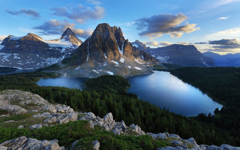 national, mountains, background, park, snow, rainier, 1080P, lakes, mount, landscape